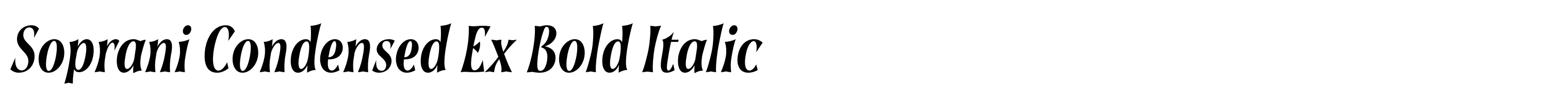Soprani Condensed Ex Bold Italic